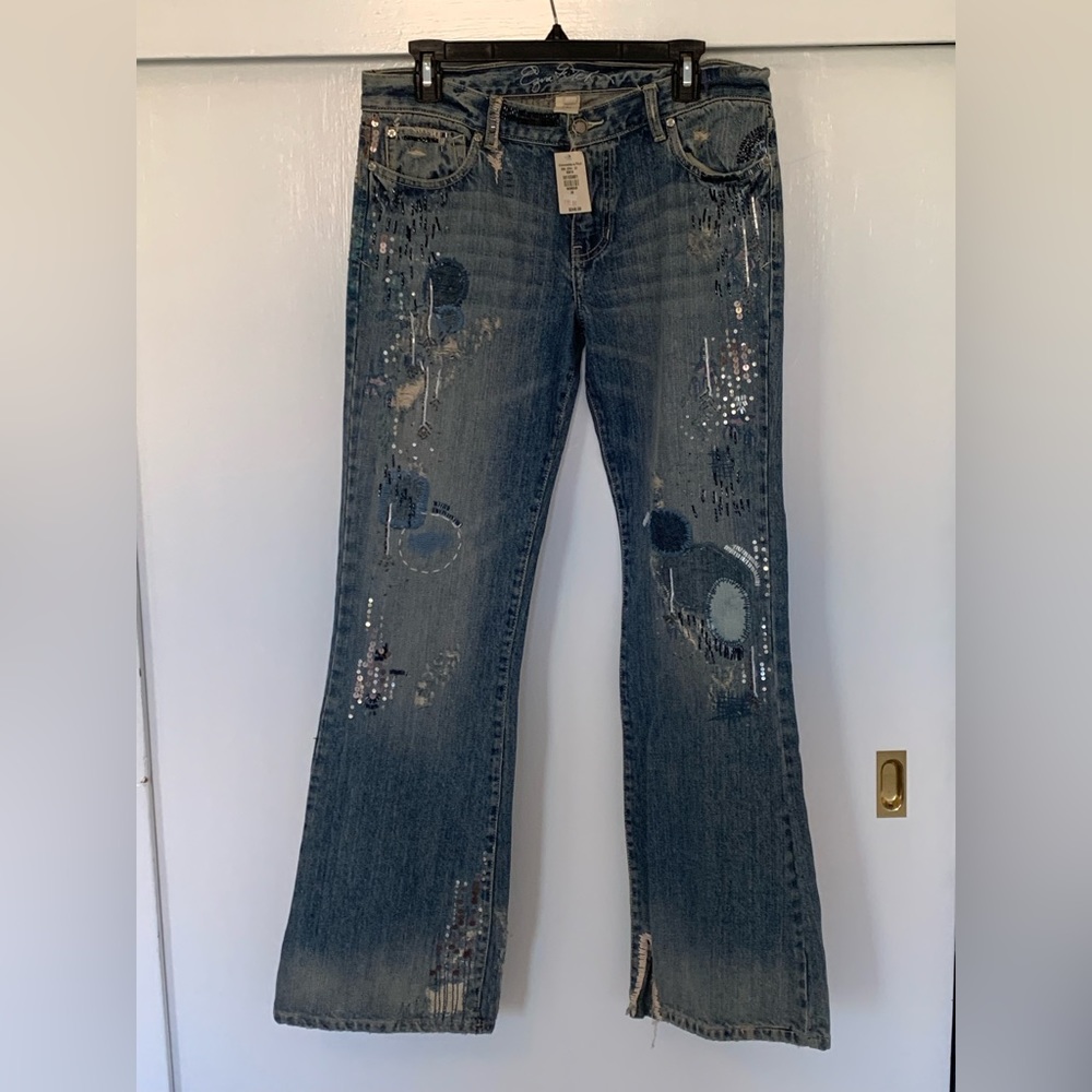 Ezra Fitch embellished flare jeans size 29